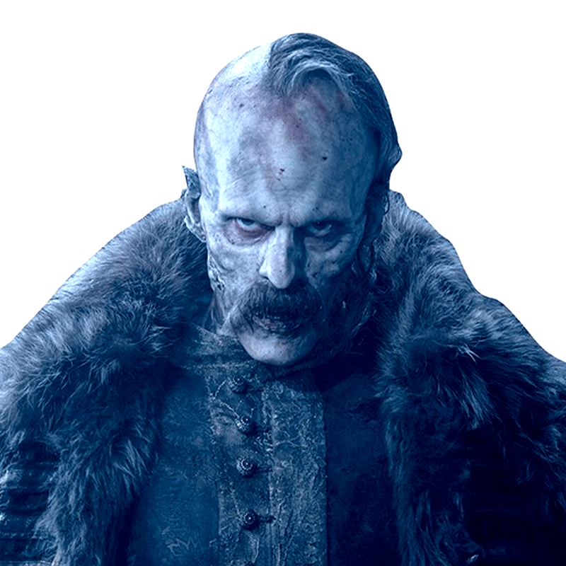 Count Orlok, glowering over his fur collar